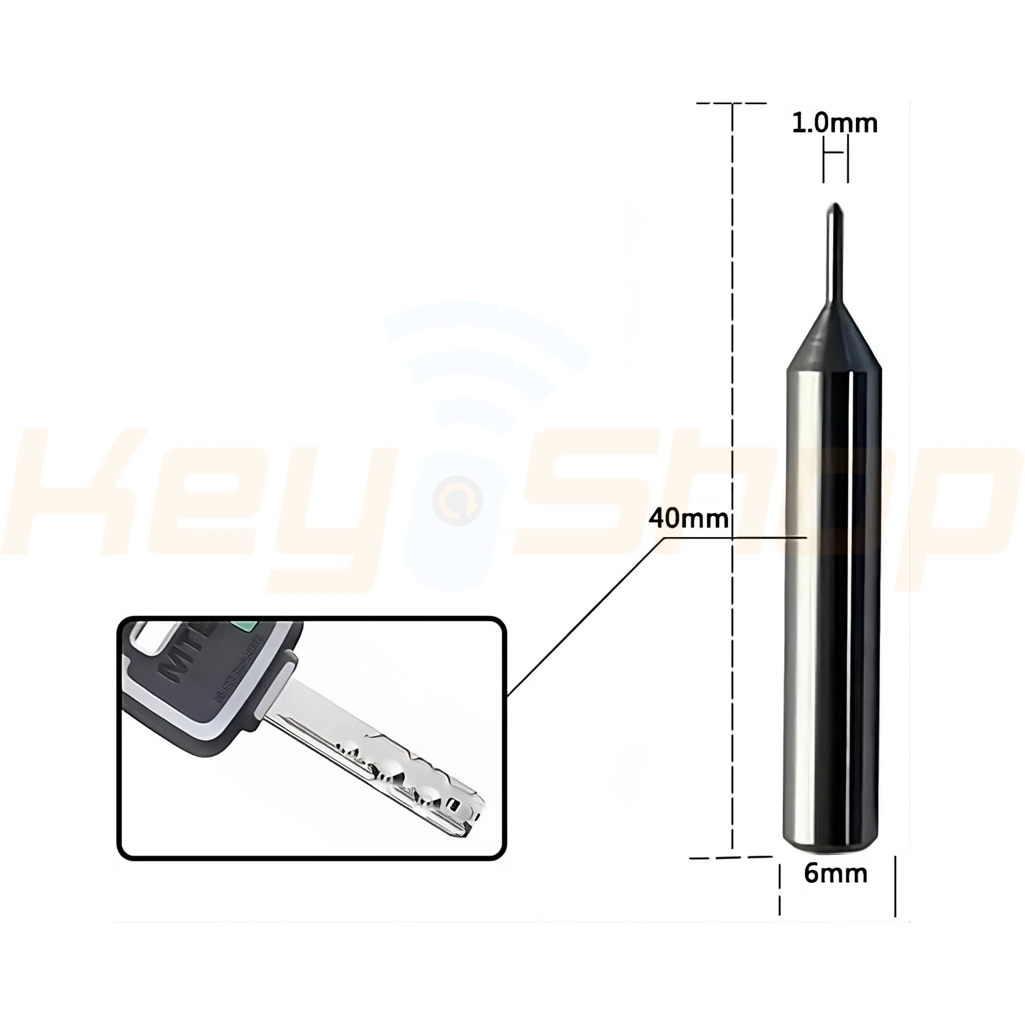 גשש כחול למפתחות בית - 1.0 מ"מ - למכונת Xhorse Condor XC-002 / TW6110M (עשוי וידיה) - Image 3