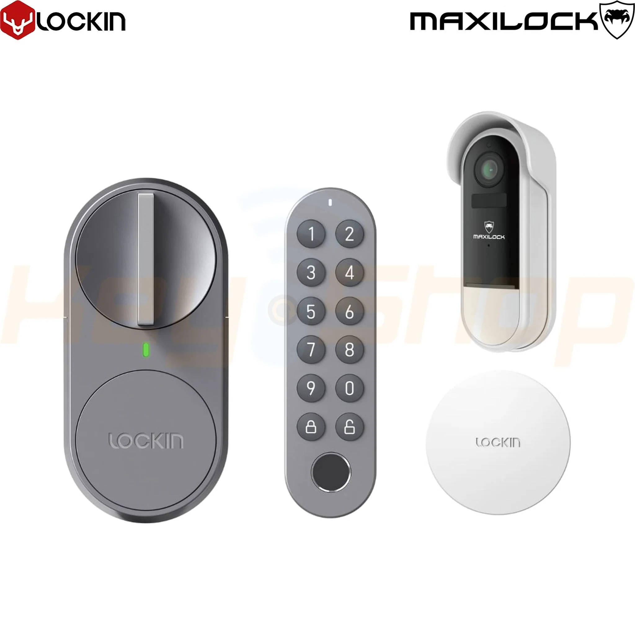 באנדל מבצע מיוחד: מנעול חכם G30 מבית LOCKIN + מצלמת פעמון דלת PRO 5MP חכמה מבית MAXILOCK - Image 3
