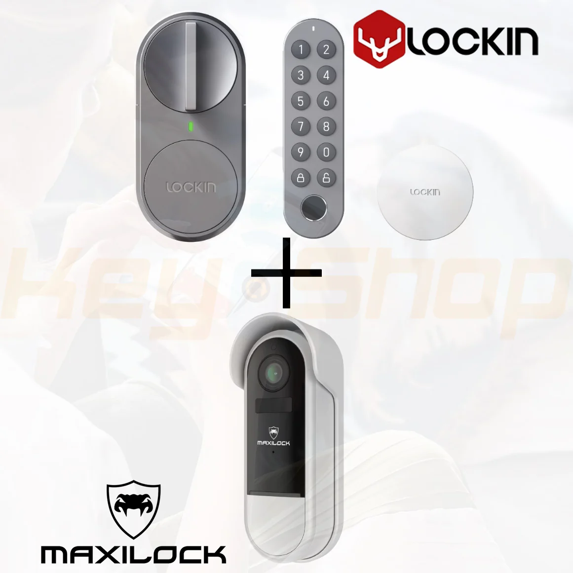באנדל מבצע מיוחד: מנעול חכם G30 מבית LOCKIN + מצלמת פעמון דלת PRO 5MP חכמה מבית MAXILOCK - Image 4