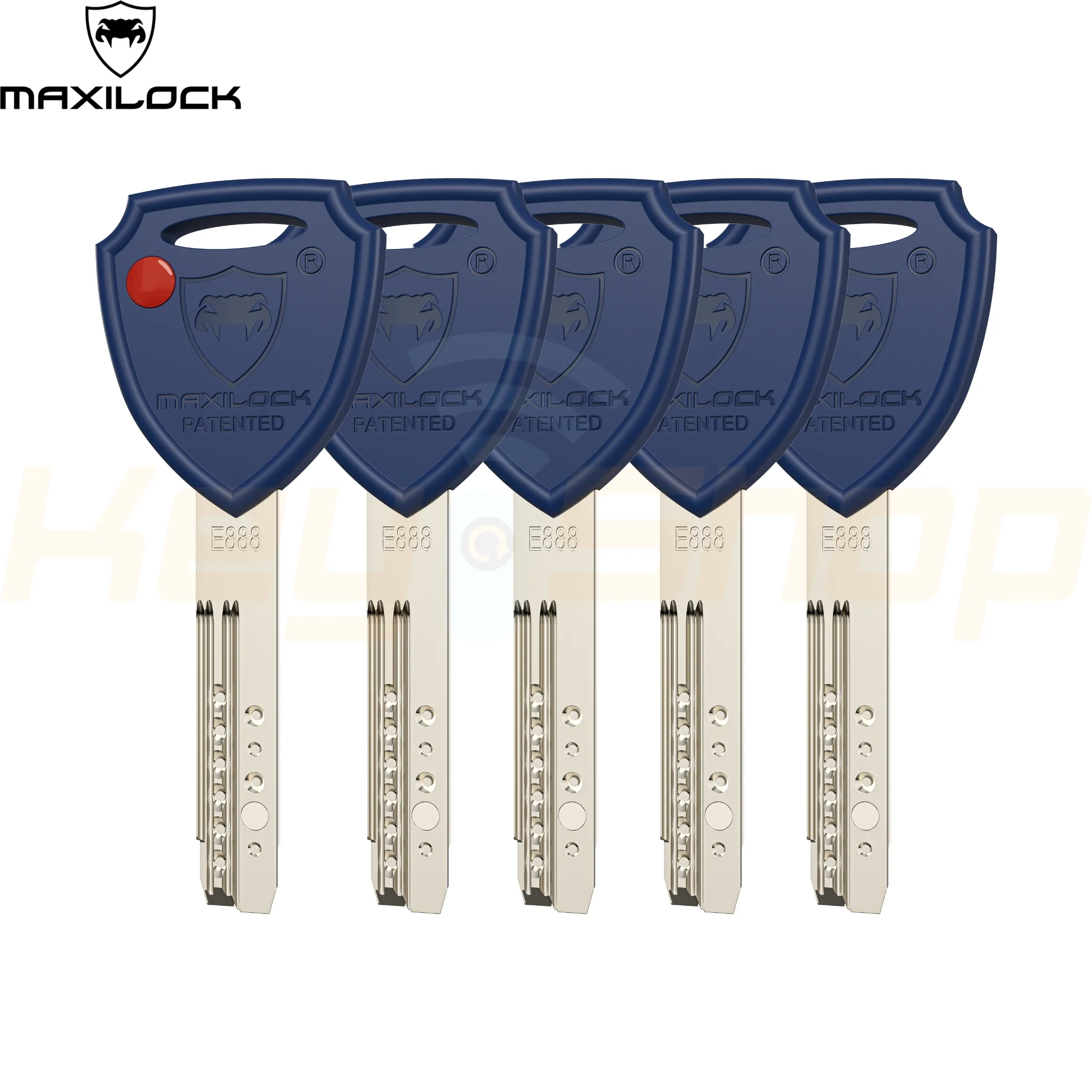 MAXILOCK SLIDER: - צילינדר - 76מ"מ - פטנט סליידר - 33+43-T גלגל + כפתור (עם 5 מפתחות) - Image 7
