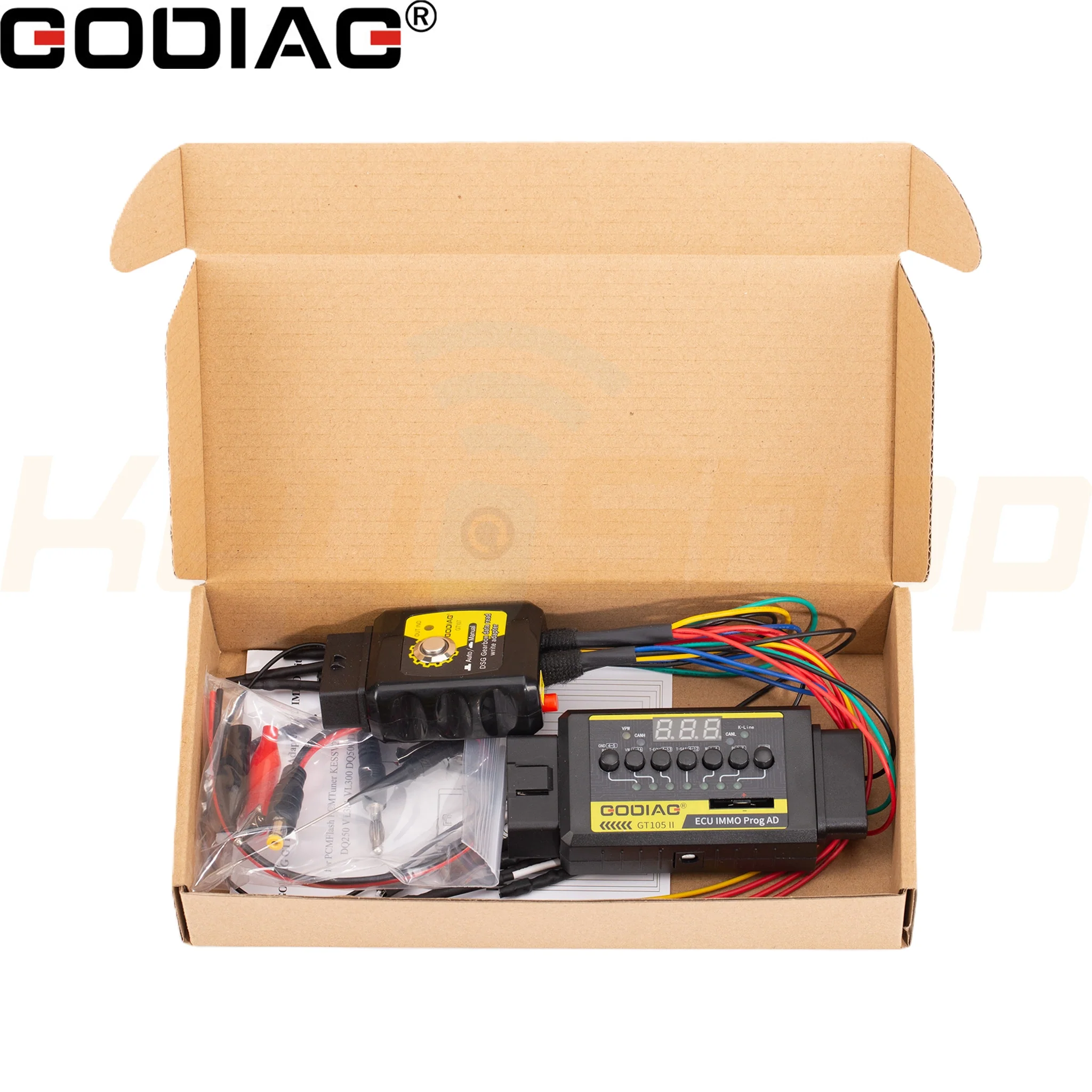 GT107 + GT105 II GODIAG: מתאם OBD לקידוד מפתחות ויחידות הילוכים - במיוחד ל-VAG ומיצובישי (HKSE161-C) - Image 3