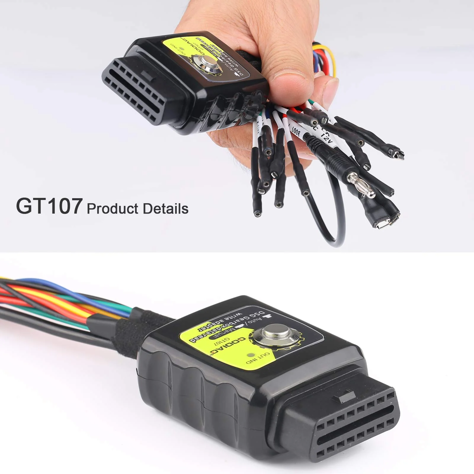 GT107 + GT105 II GODIAG: מתאם OBD לקידוד מפתחות ויחידות הילוכים - במיוחד ל-VAG ומיצובישי (HKSE161-C) - Image 9