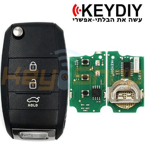 מפתח שלט קופץ אוניברסלי חוטי קיידי-סטייל קיה | 3-לחצנים | B19-3 | KD - Image 3