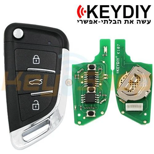 מפתח שלט קופץ אוניברסלי חוטי קיידי-סטייל | 3-לחצנים | B29 | KD - Image 3