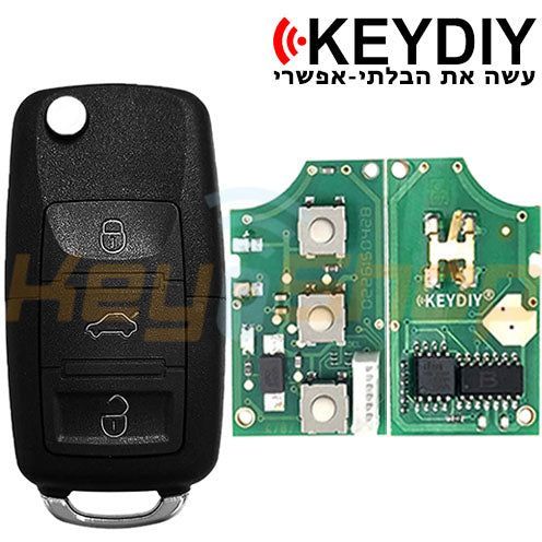 מפתח שלט קופץ אוניברסלי חוטי קיידי-סטייל סקודה / פולקסווגן / סיאט | 3-לחצנים | B01-3 | KD - Image 3