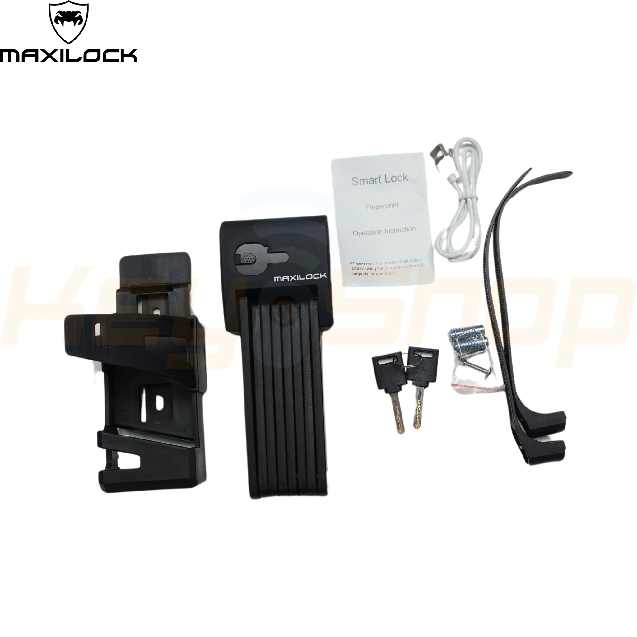 MAXILOCK - B30 - מנעול אופנעים מתקפל - טביעת אצבע + אפליקציה - Image 4