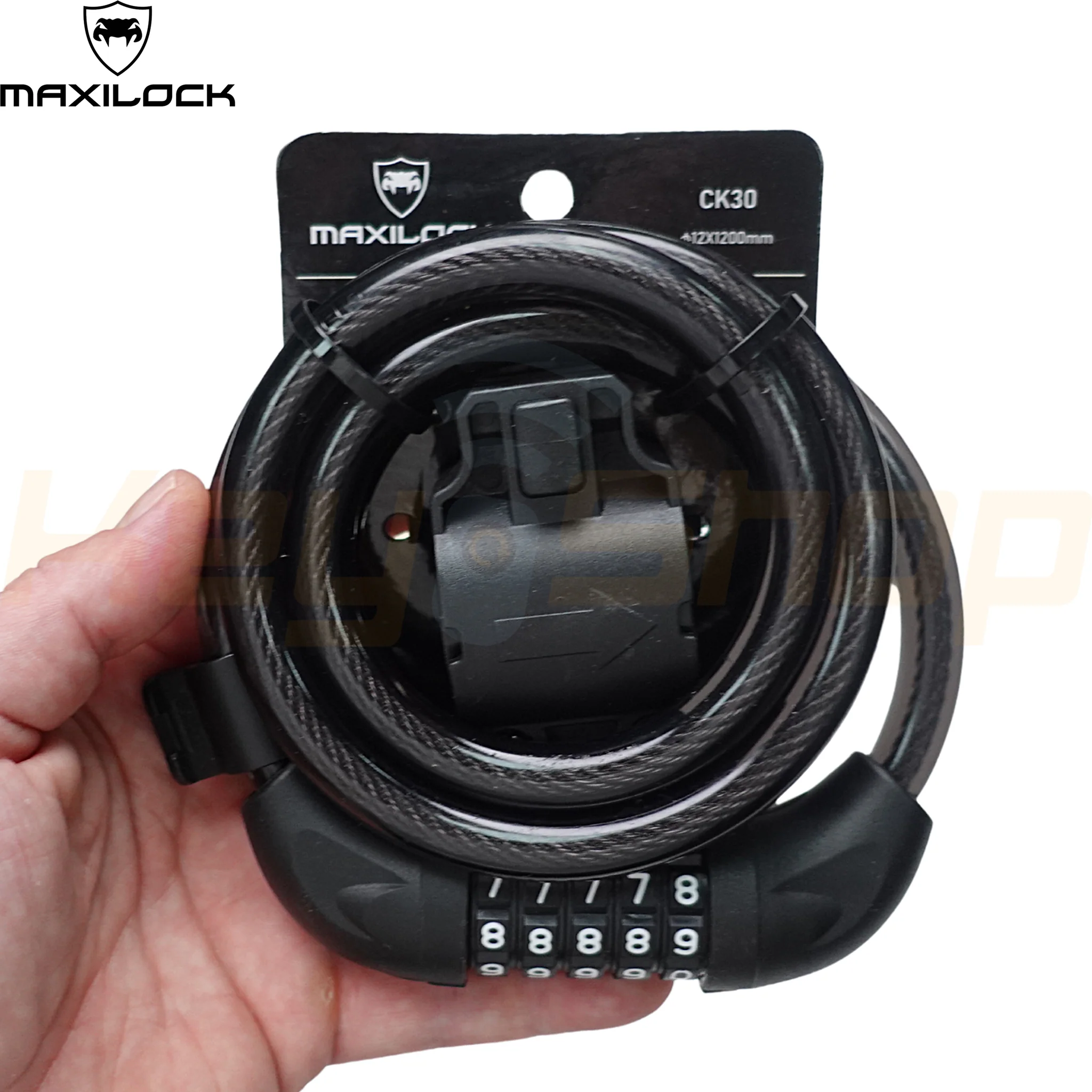 MAXILOCK CK30 - מנעול כבל לאופנעים - קומבינציה 1.2 מטר - Image 3