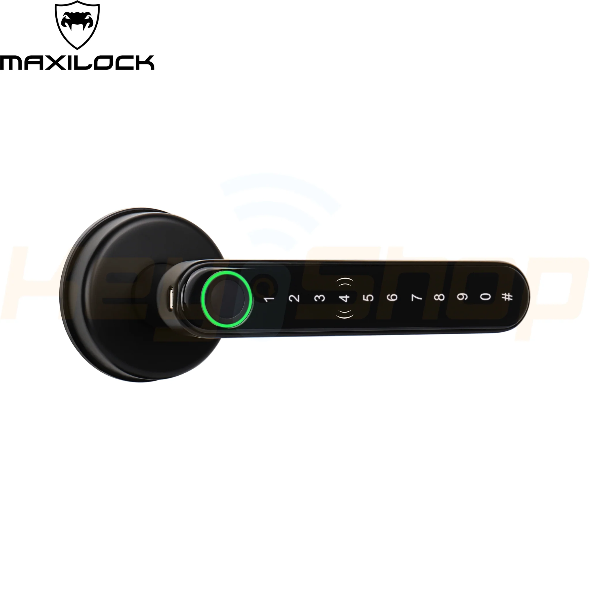 MAXILOCK H30-PRO - מנעול ידית ביומטרי חכם - טביעת אצבע, קוד, כרטיס, מפתח, ושליטה מאפליקציה (שחור / כסף) - Image 3