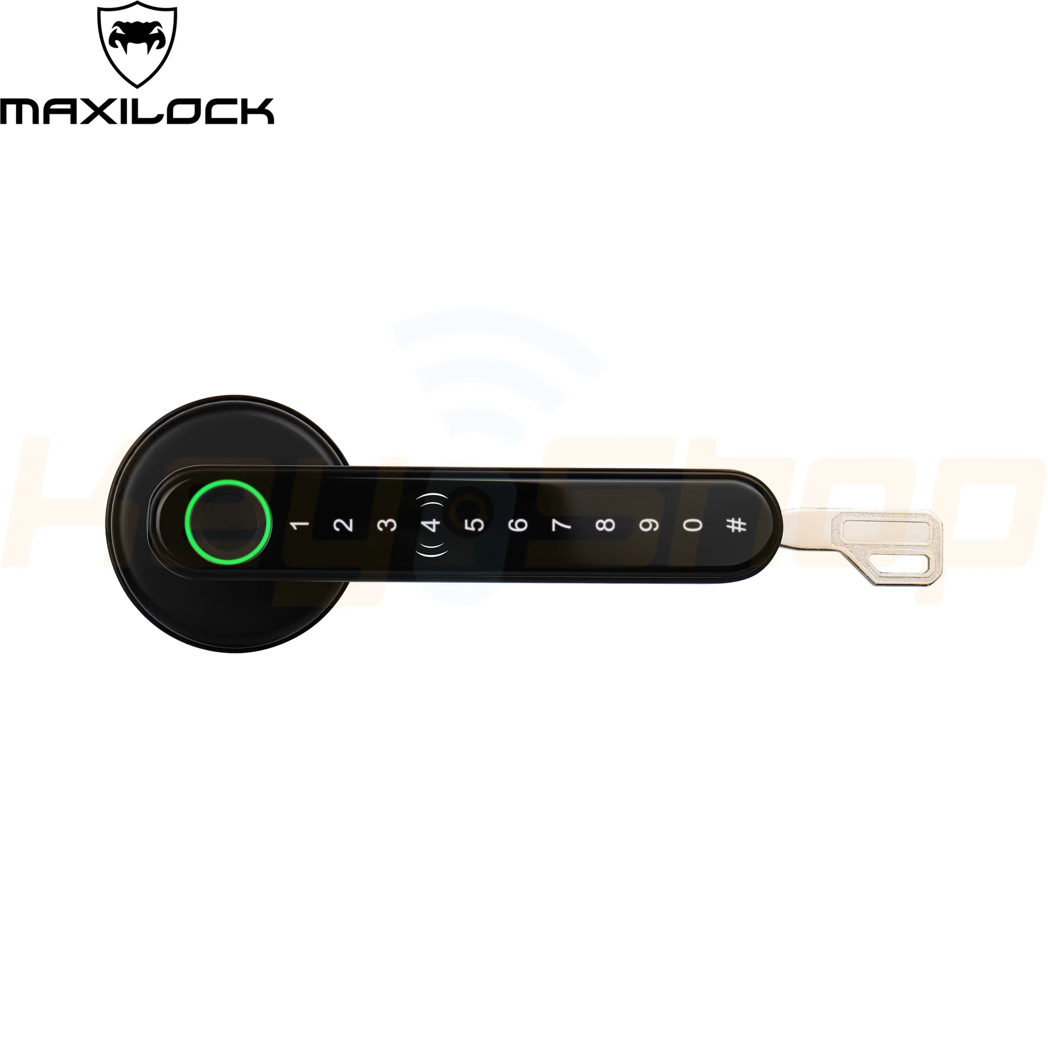 MAXILOCK H30-PRO - מנעול ידית ביומטרי חכם - טביעת אצבע, קוד, כרטיס, מפתח, ושליטה מאפליקציה (שחור / כסף) - Image 4