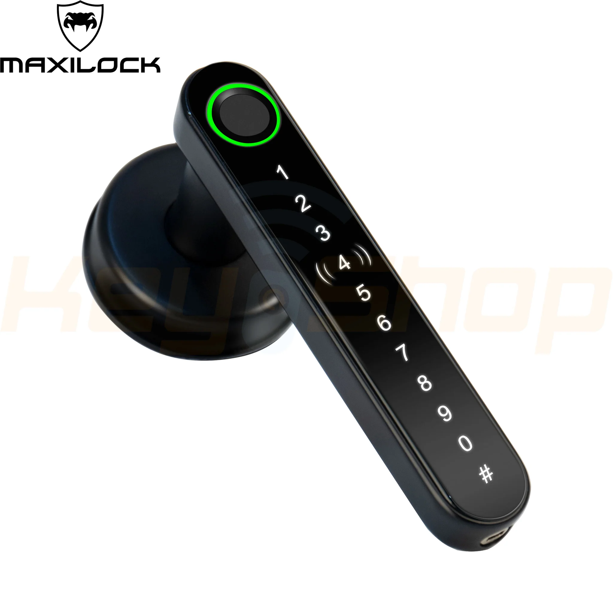 MAXILOCK H30-PRO - מנעול ידית ביומטרי חכם - טביעת אצבע, קוד, כרטיס, מפתח, ושליטה מאפליקציה (שחור / כסף) - Image 6