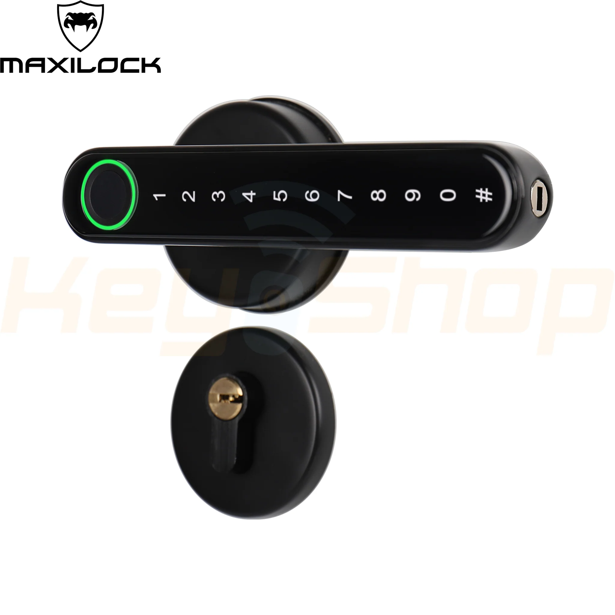 MAXILOCK H30-PRO - מנעול ידית ביומטרי חכם - טביעת אצבע, קוד, כרטיס, מפתח, ושליטה מאפליקציה (שחור / כסף) - Image 7