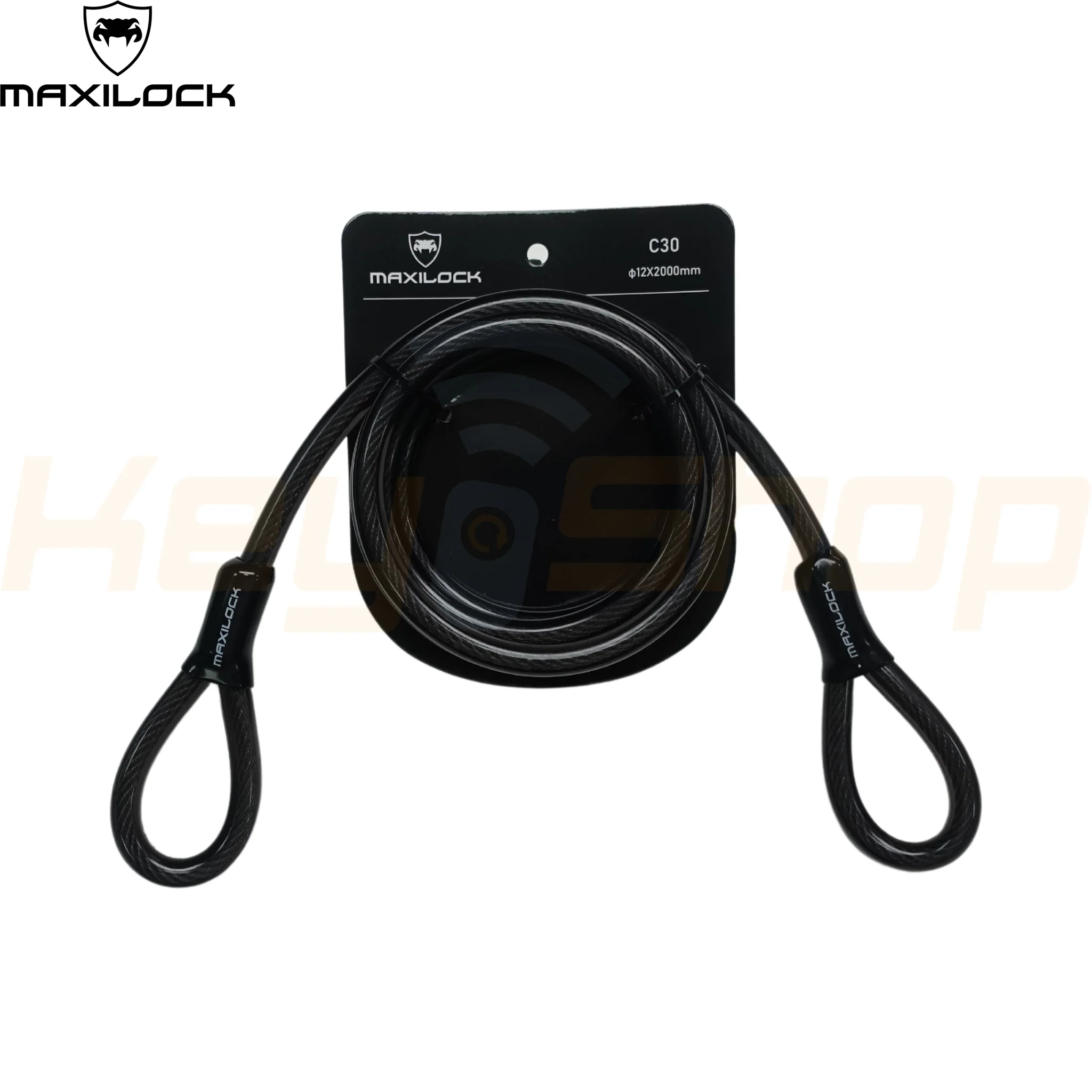 MAXILOCK מנעול תליה P30 + כבל בטחון 2מטר C30: נעילה חכמה לאופניים ואופנוע - טביעת אצבע אפליקציה ומפתחות - Image 3