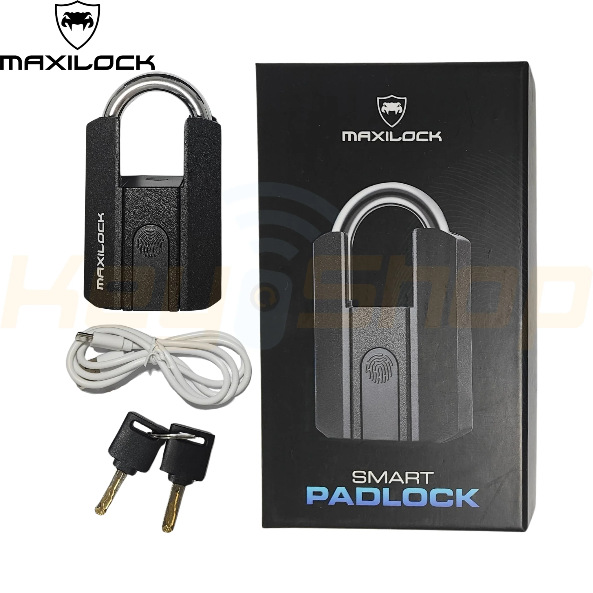 MAXILOCK PADLOCK P30 - מנעול תליה חכם מאובטח  - טביעת אצבע שליטה מאפליקציה ומפתחות חירום - Image 4