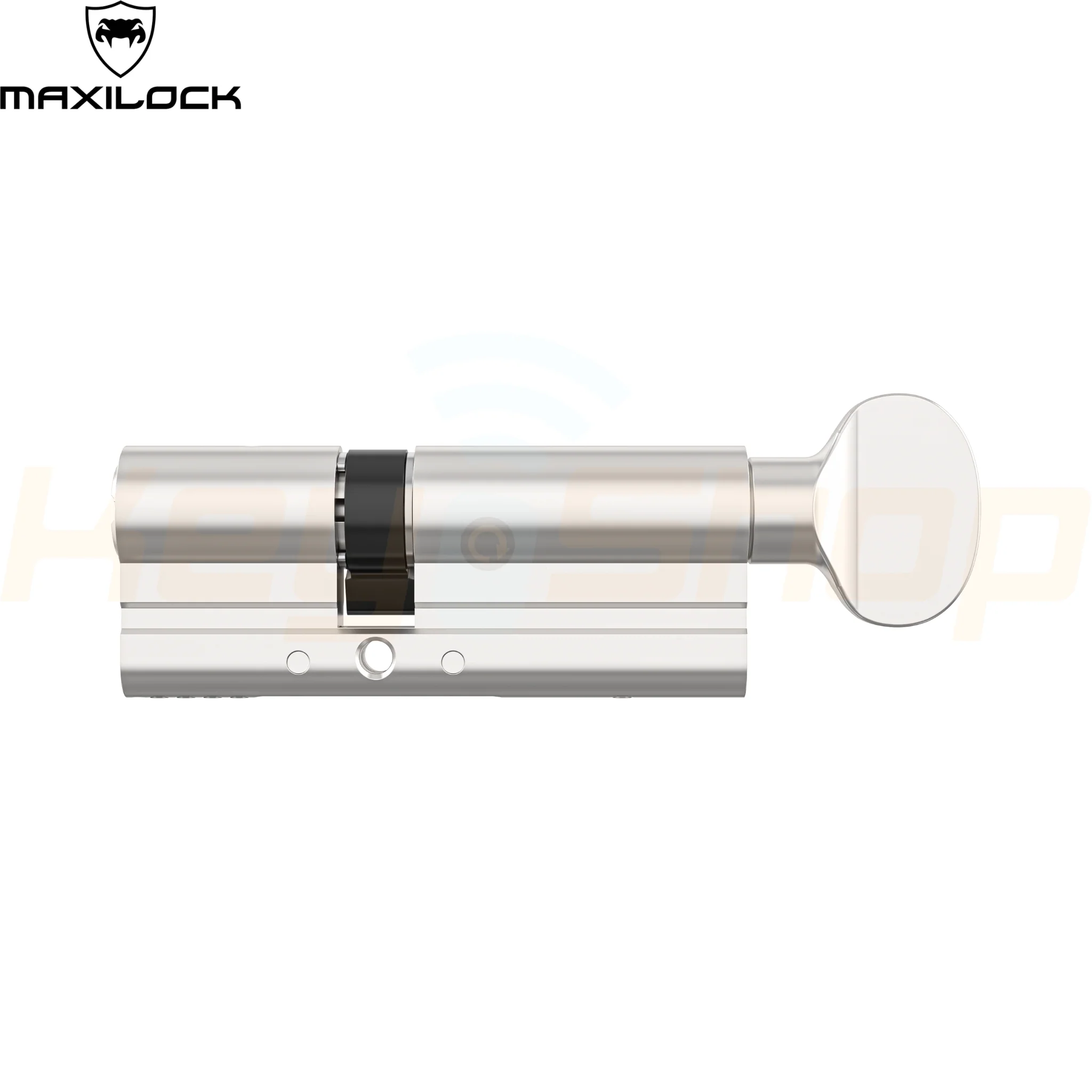 MAXILOCK SLIDER: - צילינדר - 60מ"מ - פטנט סליידר -  30+30-T לשון + כפתור (עם 5 מפתחות) - Image 3