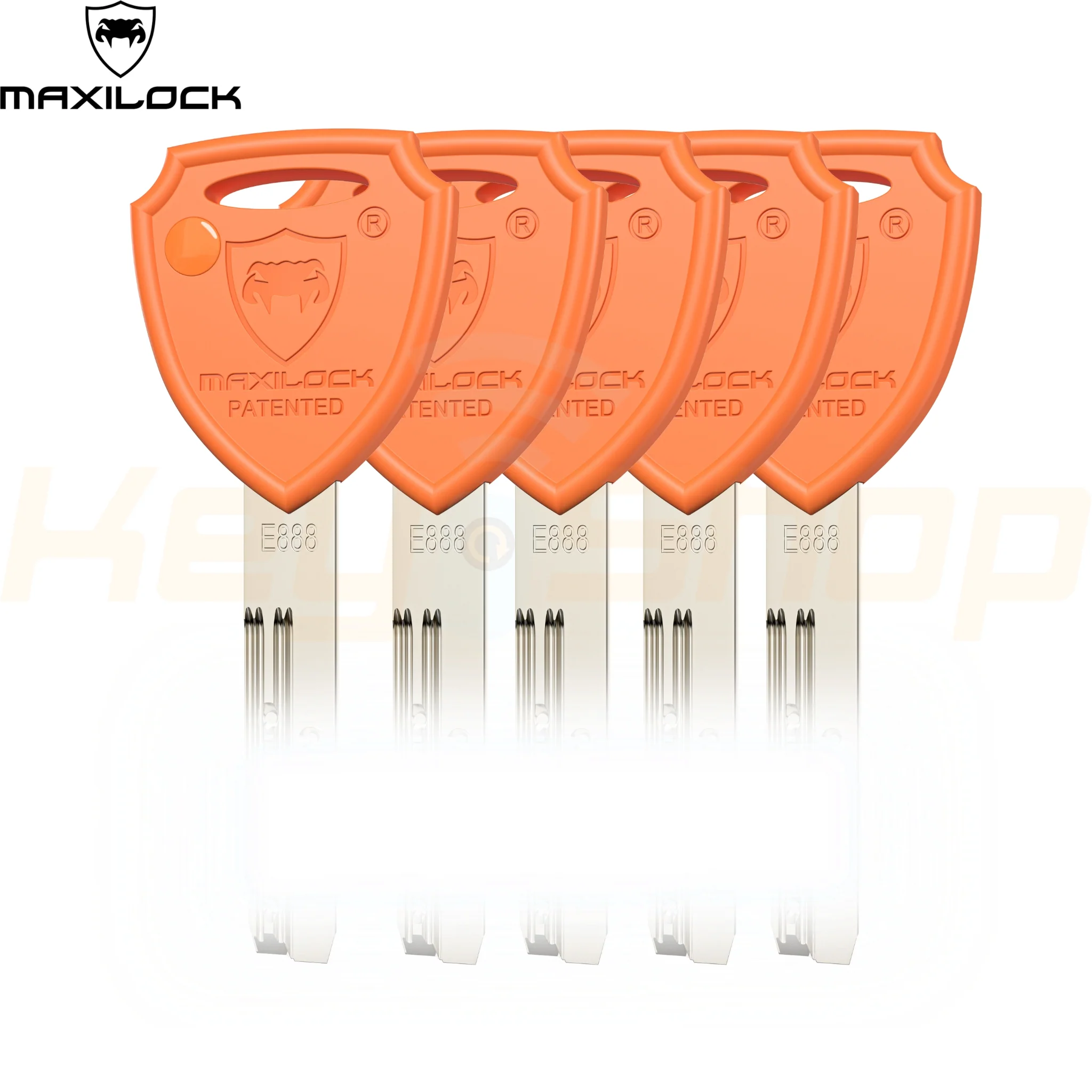 MAXILOCK SLIDER: - צילינדר - 70מ"מ - פטנט סליידר -  30+40-T לשון + כפתור (עם 5 מפתחות) - Image 8