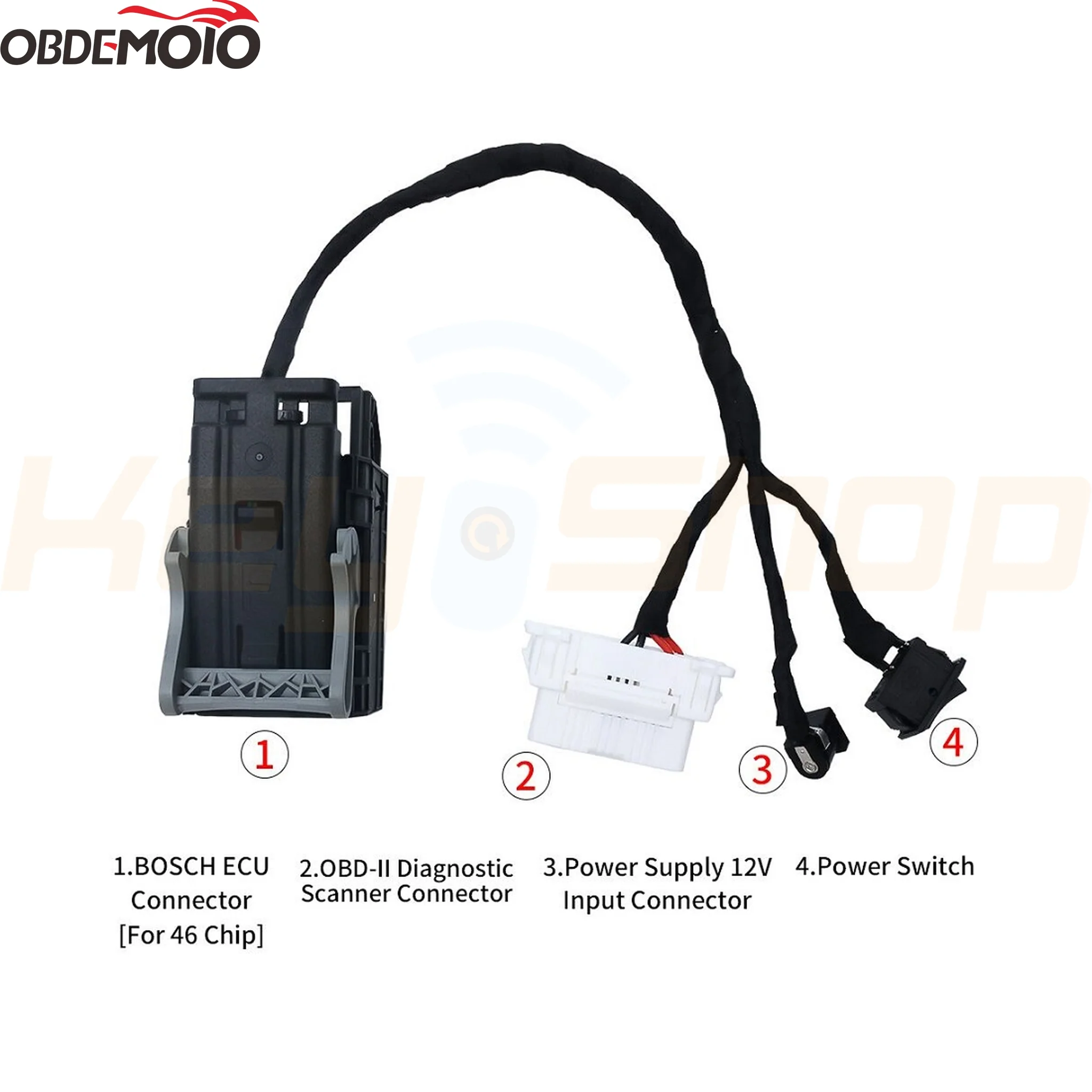 OBDEMOTO כבל ל-900PRO - מתאם קידוד מפתחות מכאניים ID46 לאופנועי BMW / פלטפורמה שולחנית K-010 - Bosch ECU - Image 5