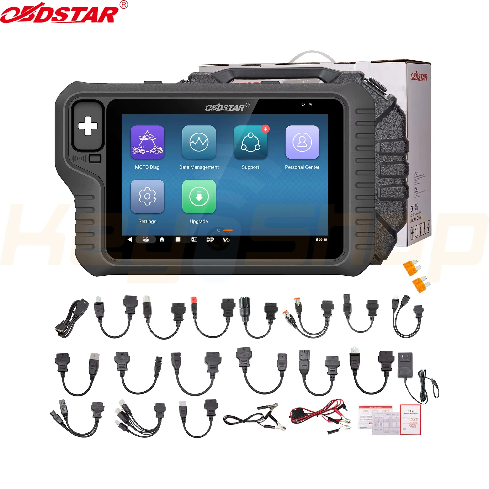 OBDSTAR MotoMaster גרסה-מלאה - דיאגנוסטיקה, קידוד מפתחות, קילומטראז', ECU Flasher לאופנוע קטנוע ומרינה - Image 7