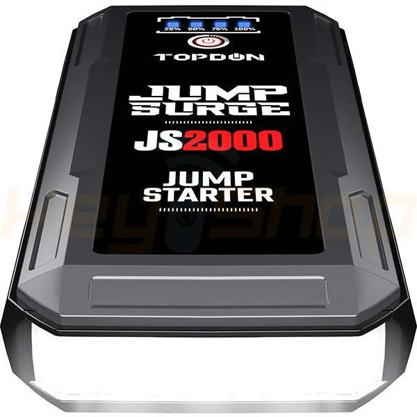 TOPDON - JumpSurge 2000 - בוסטר התנעה ומטען ליטיום נייד - פונקציית הנעה מהירה - עם פנס - 12V - Image 3
