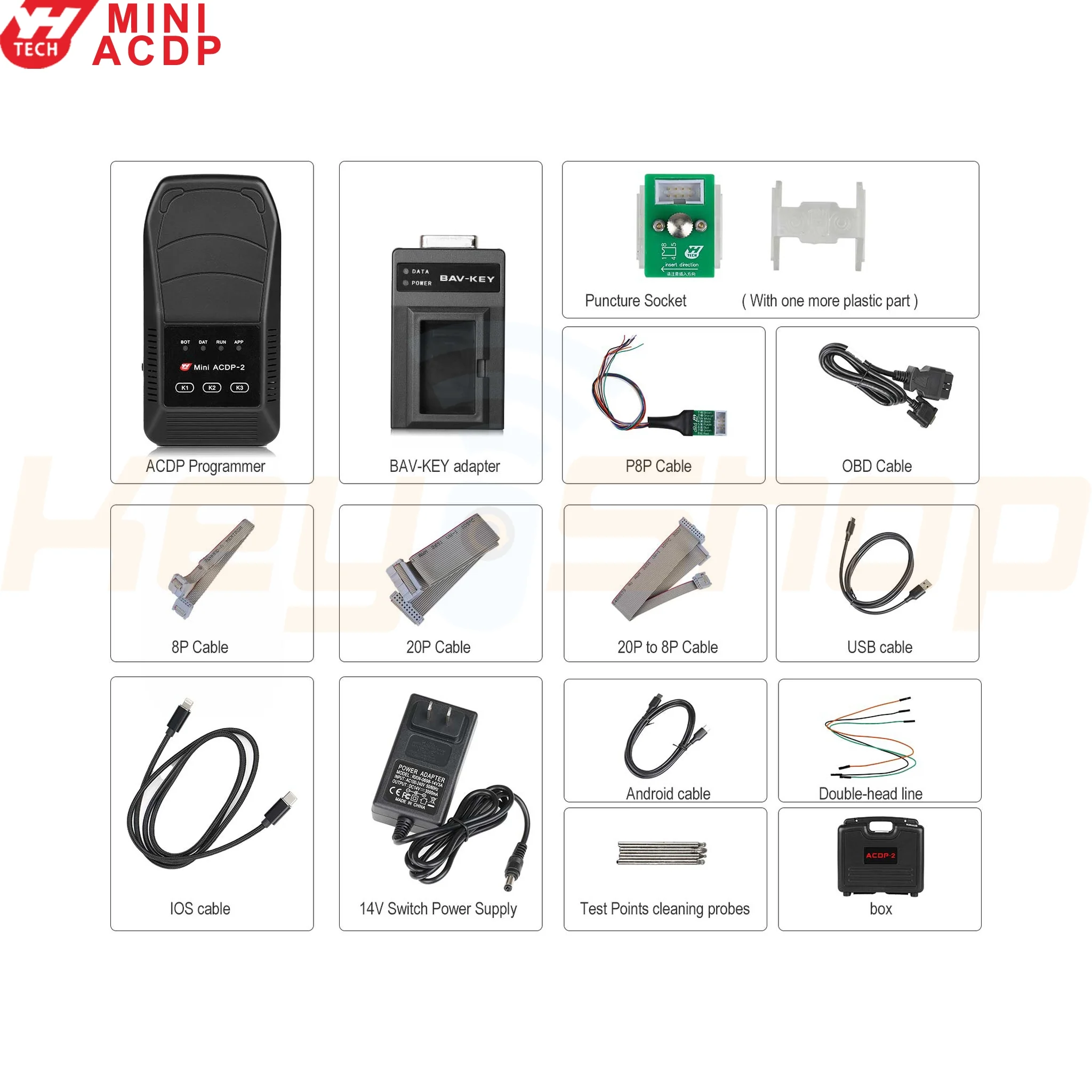 Yanhua MINI ACDP-2 | מודול בסיס | מקודד המפתחות "ללא-הלחמה" הטוב בעולם + שכפול ECU + תיקון ספידומטר - Image 8